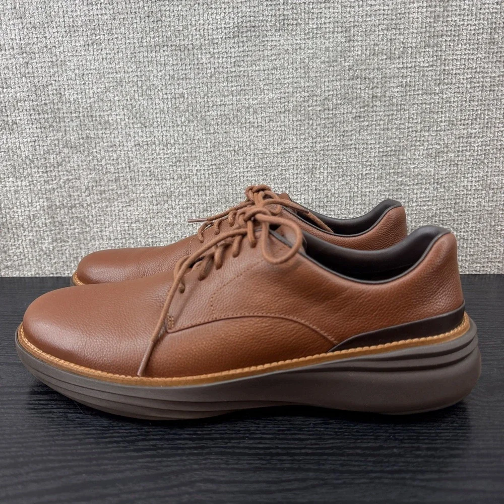 Cole Haan OriginalGrand Oxford Mens 10.5M Brown Pebbled Leather C43637 Cushion